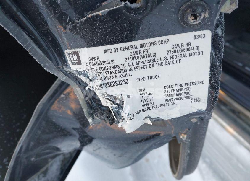 Photo 9 of 2003 Gmc Sierra 2500HD SLT (VIN 1GTHK29103E282233)