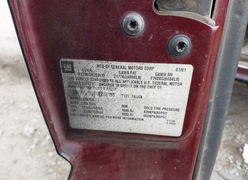 Photo 9 of 2001 Gmc Sierra 2500HD SLE (VIN 1GTHK29U71E230153)