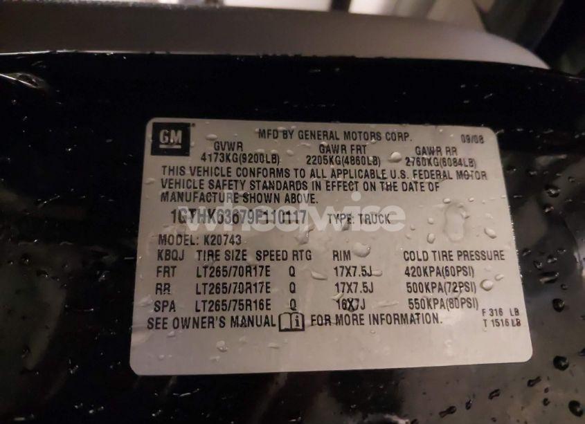 Photo 9 of 2009 Gmc Sierra 2500HD SLT (VIN 1GTHK63679F110117)