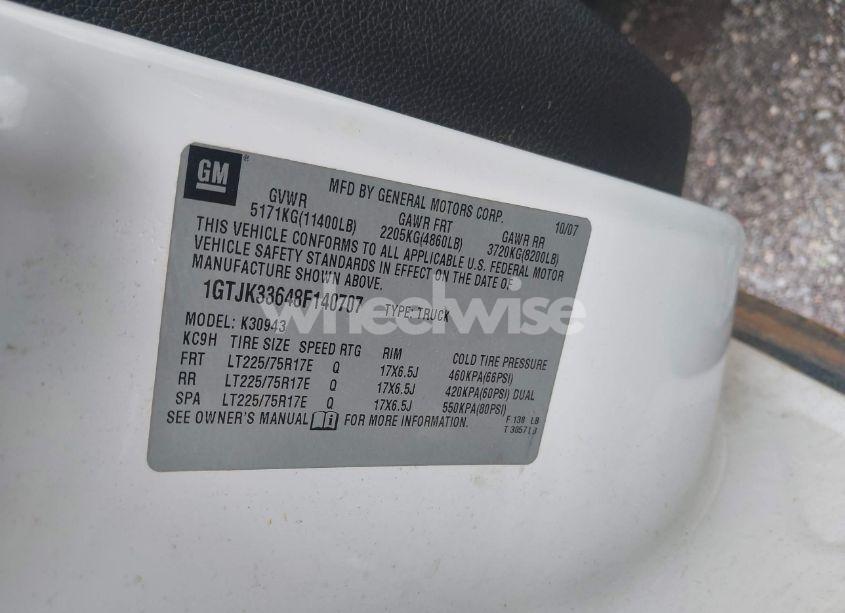 Photo 8 of 2008 Gmc Sierra 3500HD SLT (VIN 1GTJK33648F140707)