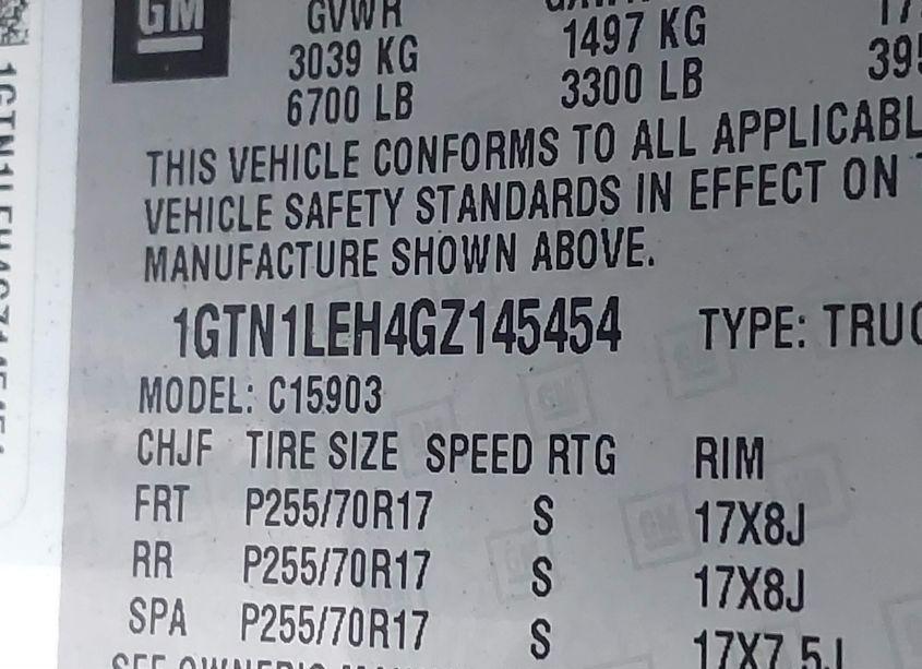 Photo 9 of 2016 Gmc Sierra 1500 (VIN 1GTN1LEH4GZ145454)