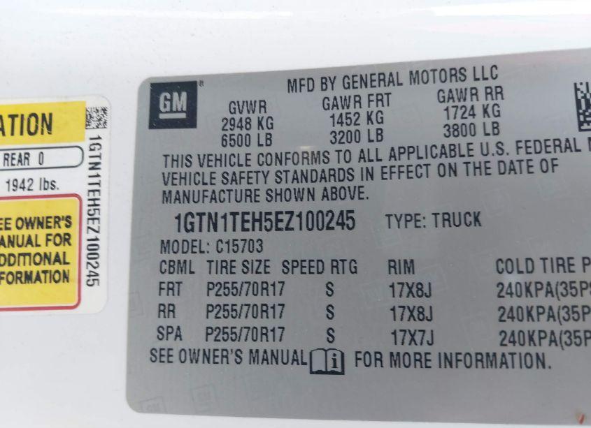 Photo 9 of 2014 Gmc Sierra 1500 (VIN 1GTN1TEH5EZ100245)