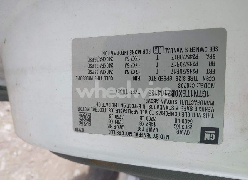 Photo 9 of 2011 Gmc Sierra 1500 WORK TRUCK (VIN 1GTN1TEX0BZ104125)