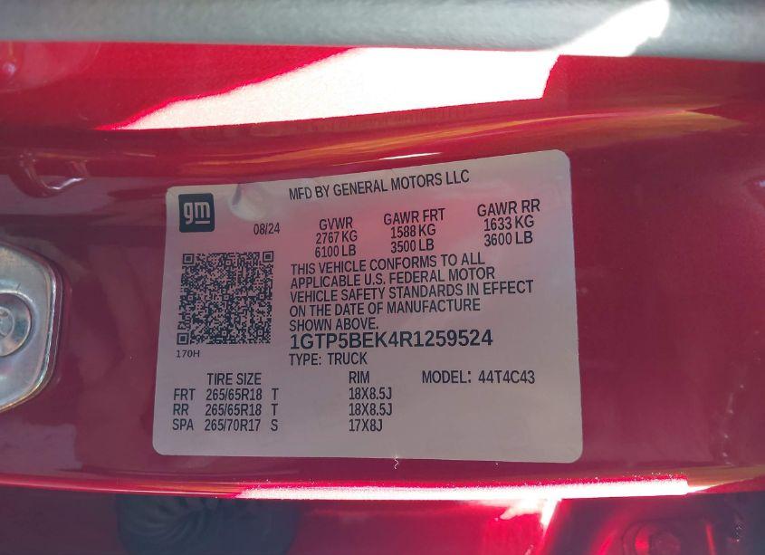 Photo 9 of 2024 Gmc Canyon 2WD ELEVATION (VIN 1GTP5BEK4R1259524)