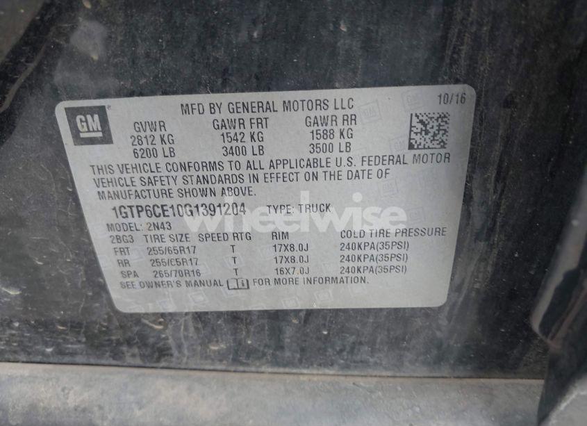 Photo 9 of 2016 Gmc Canyon SLE (VIN 1GTP6CE10G1391204)