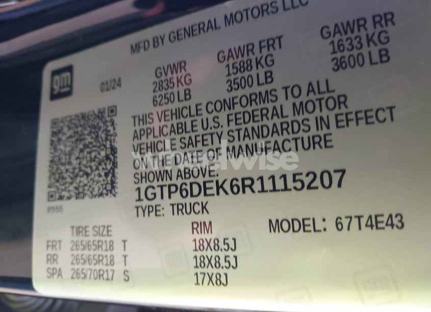 Photo 9 of 2024 Gmc Canyon 4WD AT4 (VIN 1GTP6DEK6R1115207)