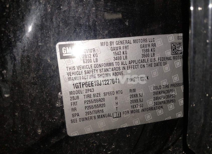 Photo 9 of 2018 Gmc Canyon DENALI (VIN 1GTP6EE18J1227041)