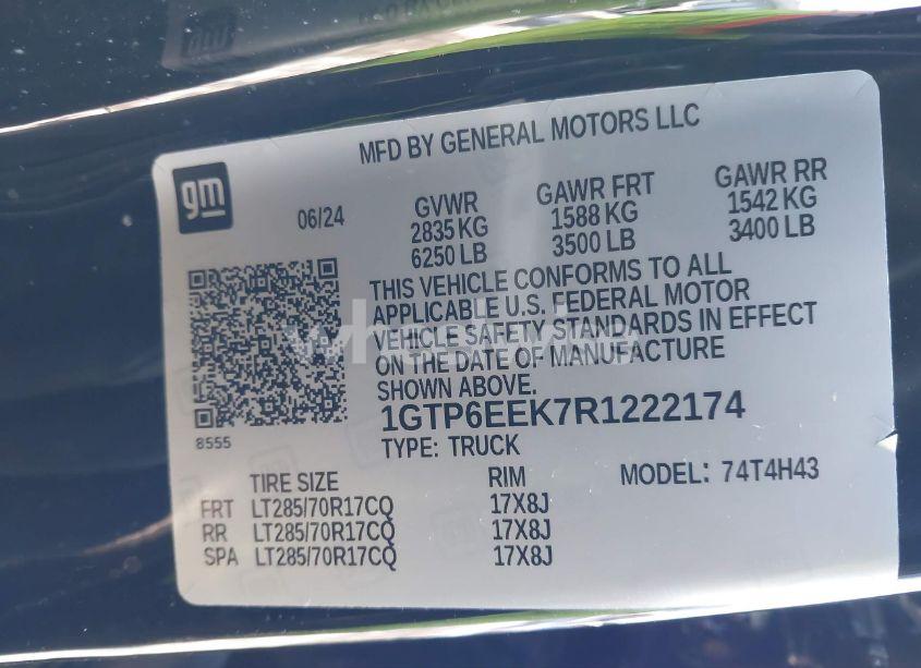 Photo 9 of 2024 Gmc Canyon 4WD AT4X (VIN 1GTP6EEK7R1222174)