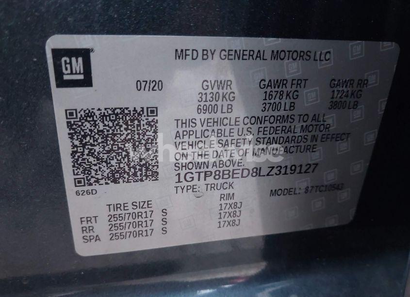 Photo 9 of 2020 Gmc Sierra 1500 2WD SHORT BOX SLE (VIN 1GTP8BED8LZ319127)