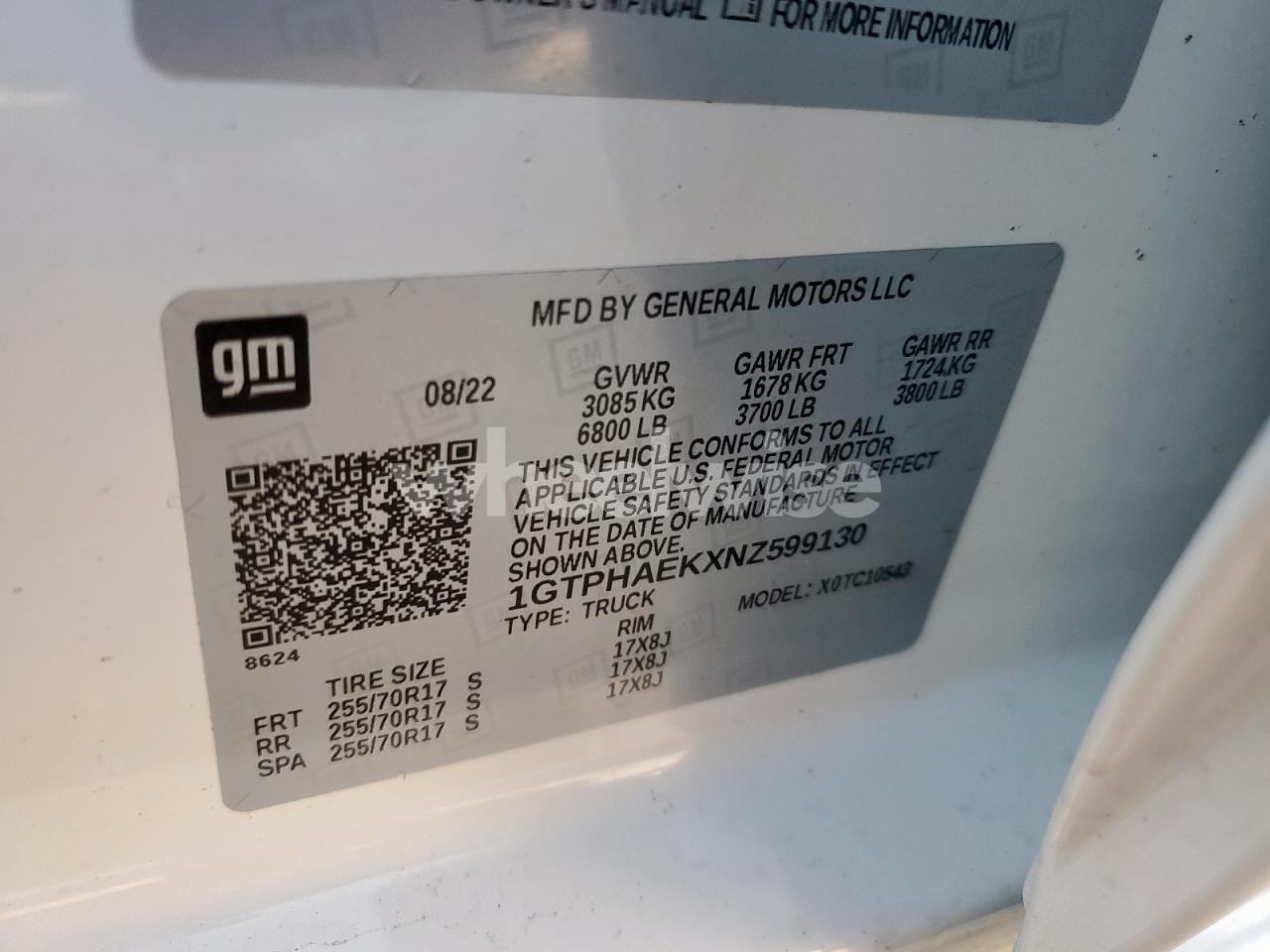 Photo 12 of 2022 GMC SIERRA C1500 (VIN 1GTPHAEKXNZ599130)