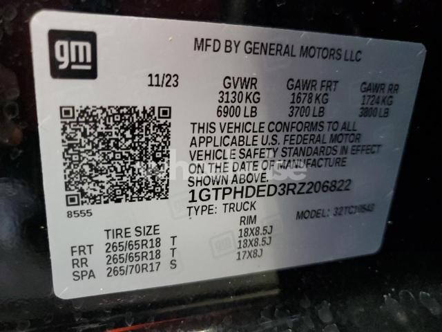 Photo 9 of 2024 GMC SIERRA C1500 SLT (VIN 1GTPHDED3RZ206822)