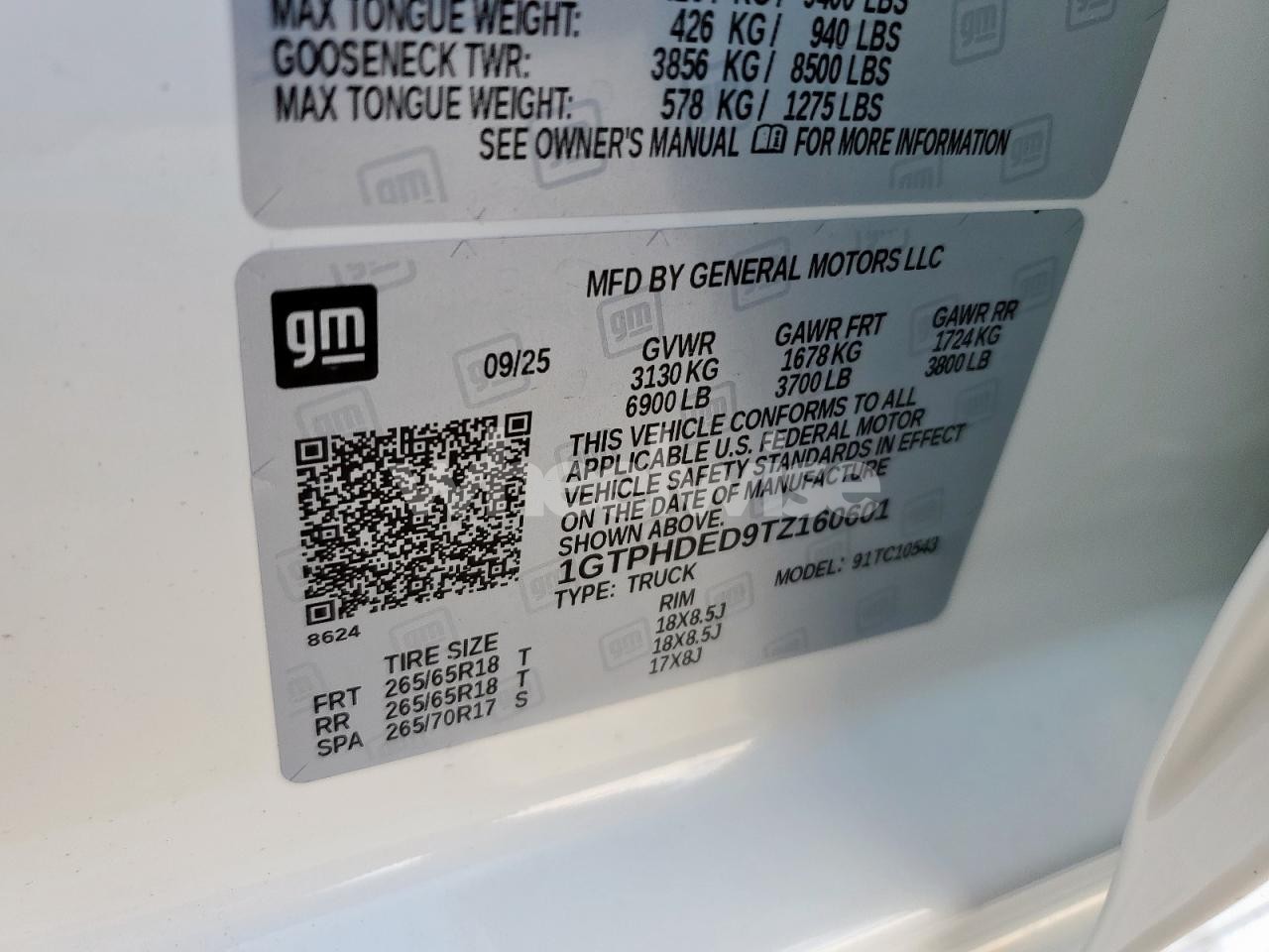 Photo 12 of 2026 GMC SIERRA C1500 SLT (VIN 1GTPHDED9TZ160601)