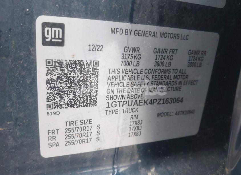 Photo 9 of 2023 Gmc Sierra 1500 4WD SHORT BOX PRO (VIN 1GTPUAEK4PZ163064)