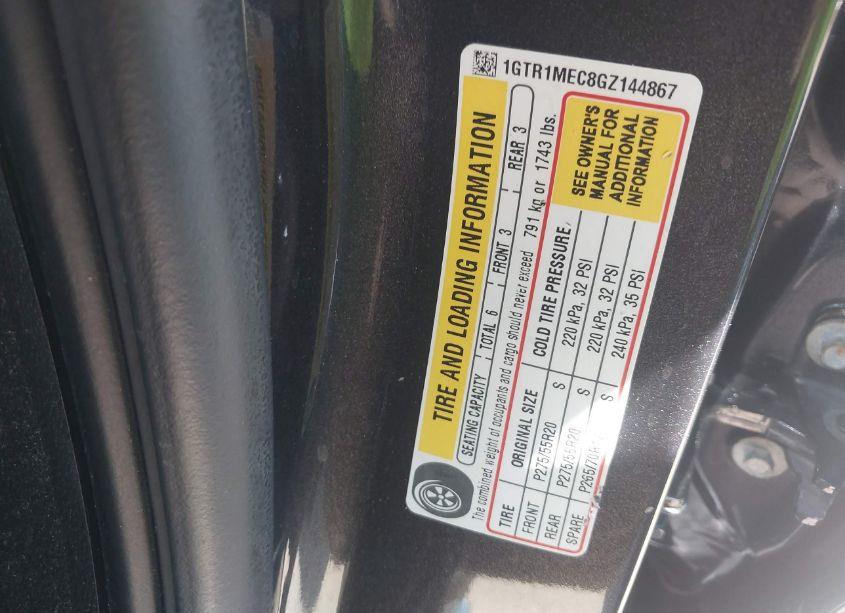 Photo 9 of 2016 Gmc Sierra 1500 SLE (VIN 1GTR1MEC8GZ144867)