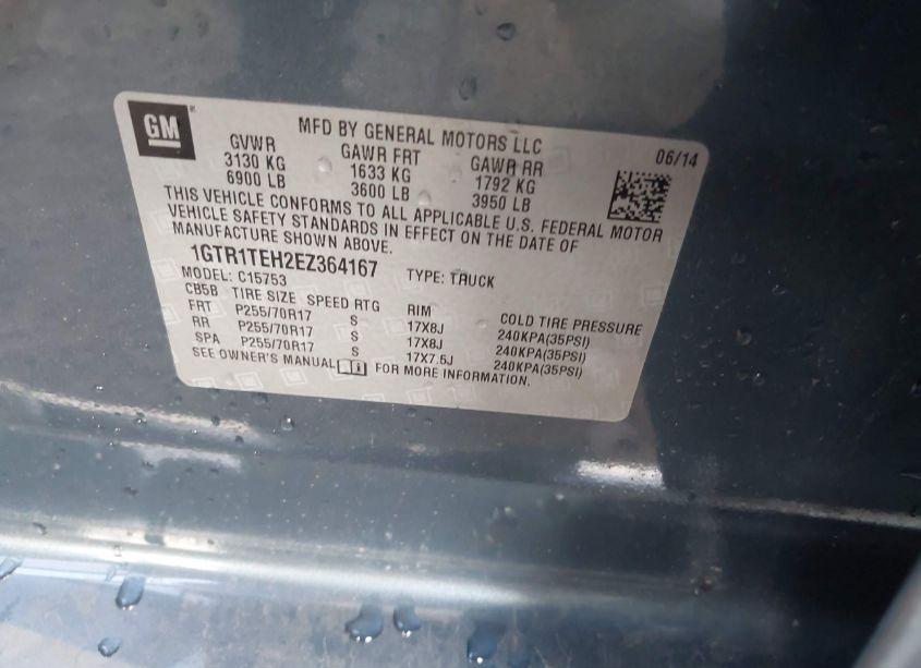 Photo 9 of 2014 Gmc Sierra 1500 (VIN 1GTR1TEH2EZ364167)