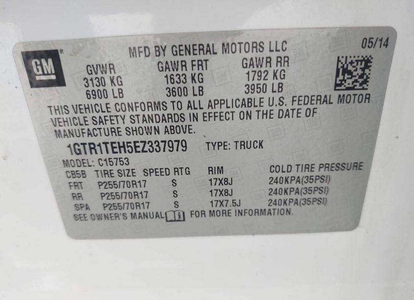 Photo 9 of 2014 Gmc Sierra 1500 (VIN 1GTR1TEH5EZ337979)