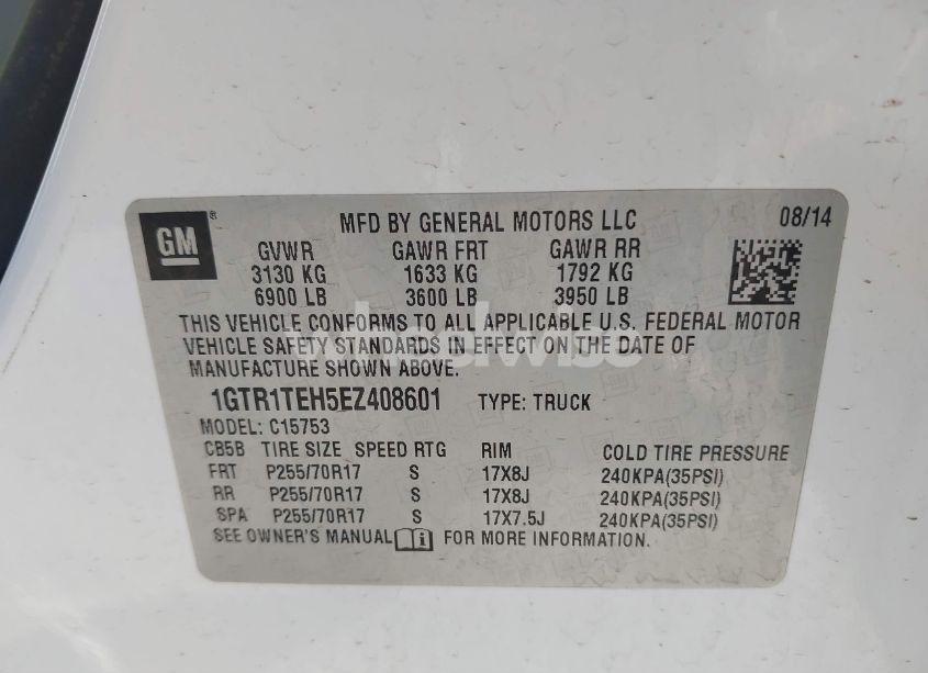 Photo 9 of 2014 Gmc Sierra 1500 (VIN 1GTR1TEH5EZ408601)
