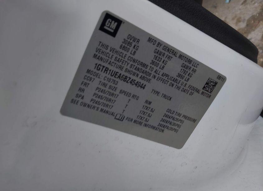 Photo 9 of 2011 Gmc Sierra 1500 SL (VIN 1GTR1UEA6BZ454944)