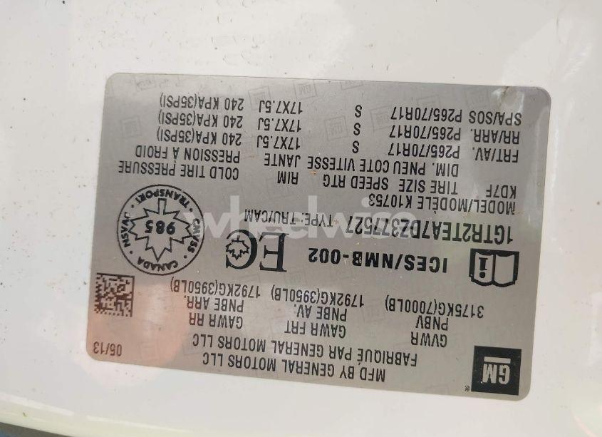 Photo 9 of 2013 Gmc Sierra 1500 WORK TRUCK (VIN 1GTR2TEA7DZ377527)