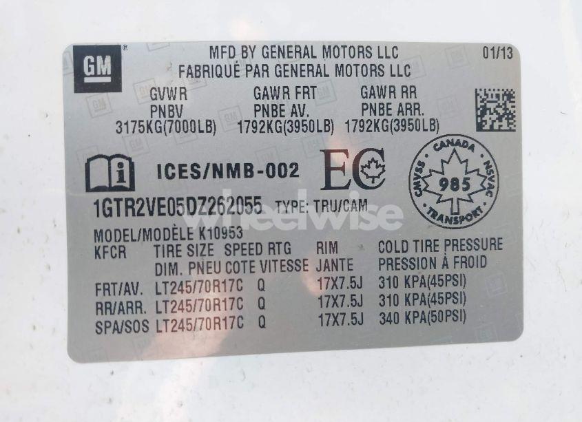 Photo 9 of 2013 Gmc Sierra 1500 SLE (VIN 1GTR2VE05DZ262055)