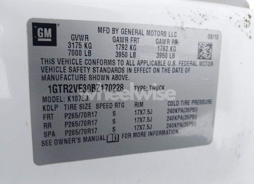 Photo 9 of 2011 Gmc Sierra 1500 SLE (VIN 1GTR2VE30BZ170228)