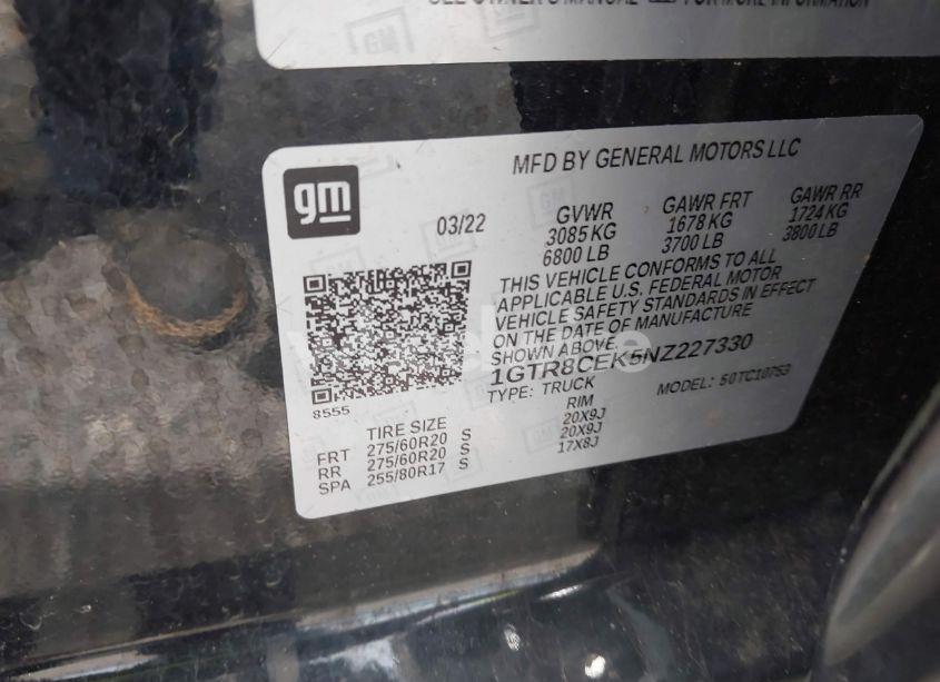 Photo 9 of 2022 Gmc Sierra 1500 LIMITED 2WD STANDARD BOX ELEVATION (VIN 1GTR8CEK5NZ227330)