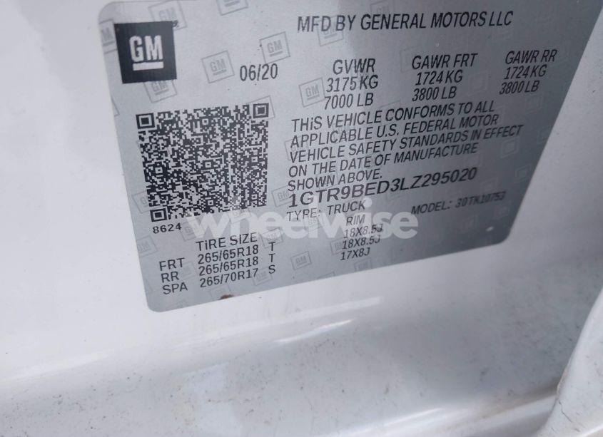 Photo 9 of 2020 Gmc Sierra 1500 4WD DOUBLE CAB STANDARD BOX SLE (VIN 1GTR9BED3LZ295020)