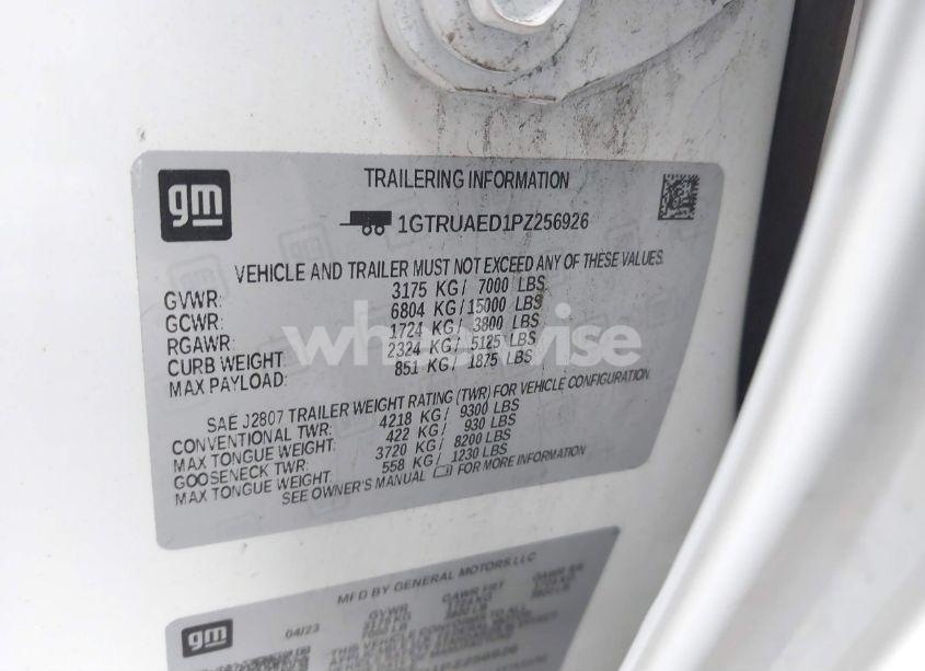 Photo 9 of 2023 Gmc Sierra 1500 4WD DOUBLE CAB STANDARD BOX PRO (VIN 1GTRUAED1PZ256926)