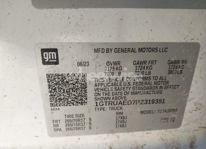 Photo 9 of 2023 Gmc Sierra 1500 4WD DOUBLE CAB STANDARD BOX PRO (VIN 1GTRUAED7PZ319351)