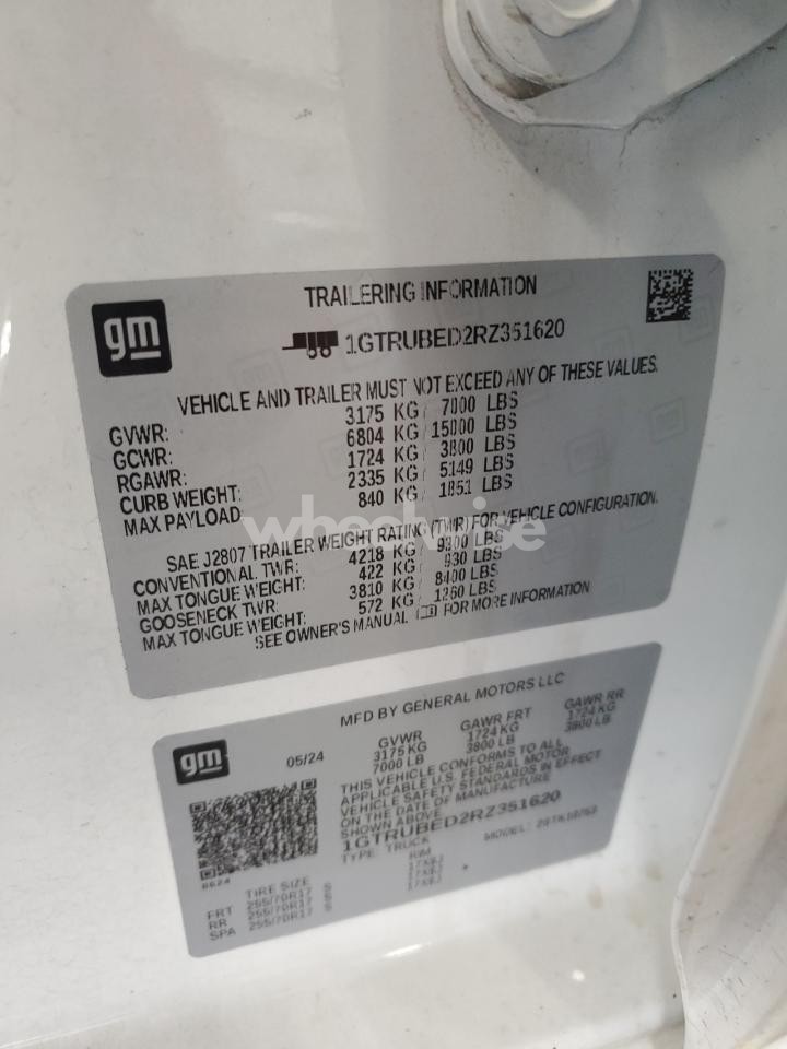 Photo 12 of 2024 GMC SIERRA K1500 SLE (VIN 1GTRUBED2RZ351620)