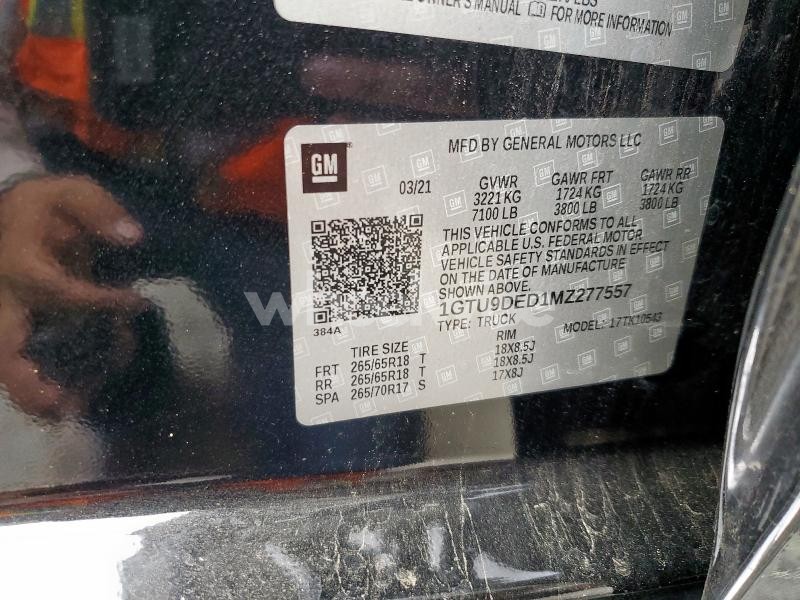 Photo 5 of 2021 GMC SIERRA K1500 SLT (VIN 1GTU9DED1MZ277557)