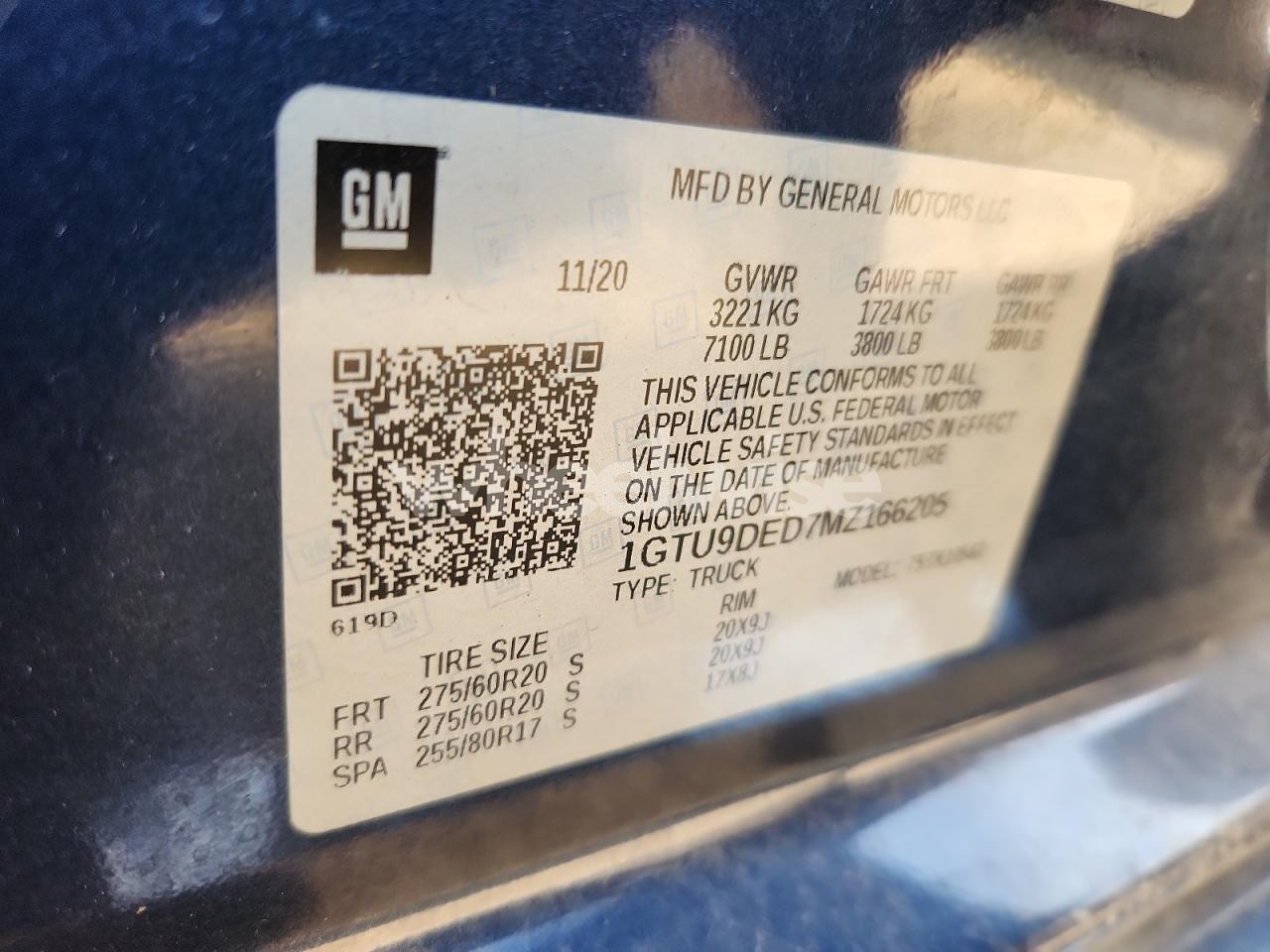 Photo 12 of 2021 GMC SIERRA K15 (VIN 1GTU9DED7MZ166205)