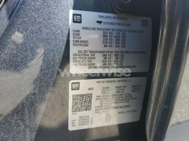 Photo 4 of 2021 GMC SIERRA K1500 AT4 N/A (VIN 1GTU9EET8MZ421845)