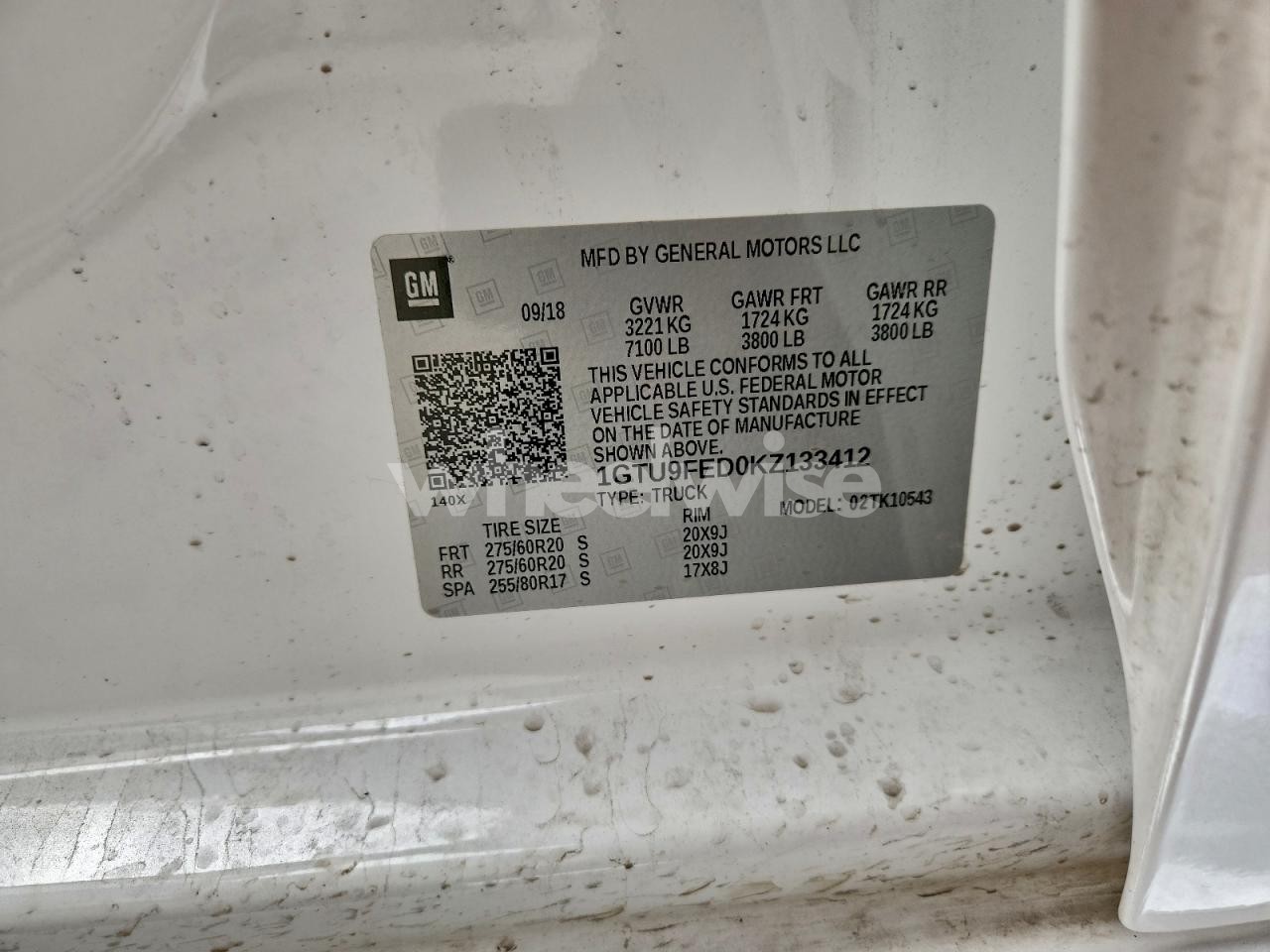 Photo 12 of 2019 GMC SIERRA K1500 DENALI (VIN 1GTU9FED0KZ133412)