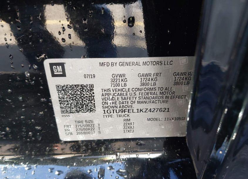 Photo 9 of 2019 Gmc Sierra 1500 DENALI (VIN 1GTU9FEL1KZ427621)