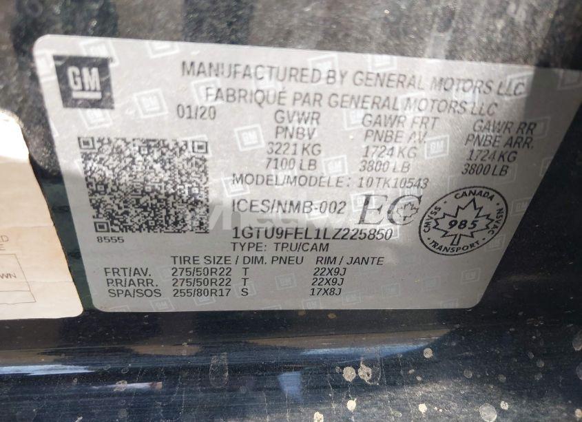 Photo 9 of 2020 Gmc Sierra 1500 4WD SHORT BOX DENALI/4WD STANDARD BOX DENALI (VIN 1GTU9FEL1LZ225850)