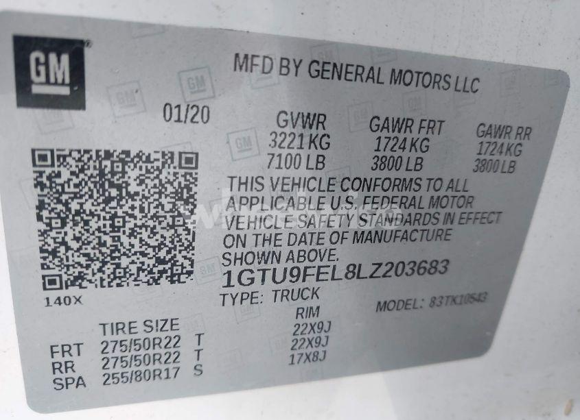 Photo 9 of 2020 Gmc Sierra 1500 4WD SHORT BOX DENALI (VIN 1GTU9FEL8LZ203683)