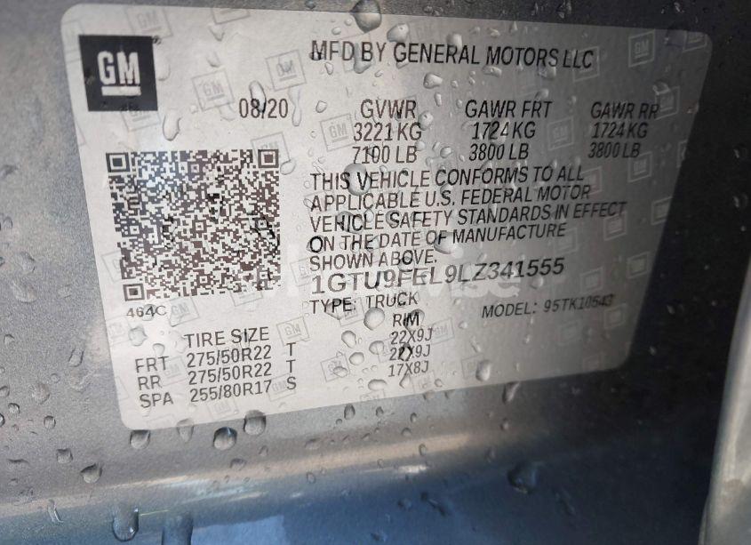 Photo 9 of 2020 Gmc Sierra 1500 4WD SHORT BOX DENALI (VIN 1GTU9FEL9LZ341555)