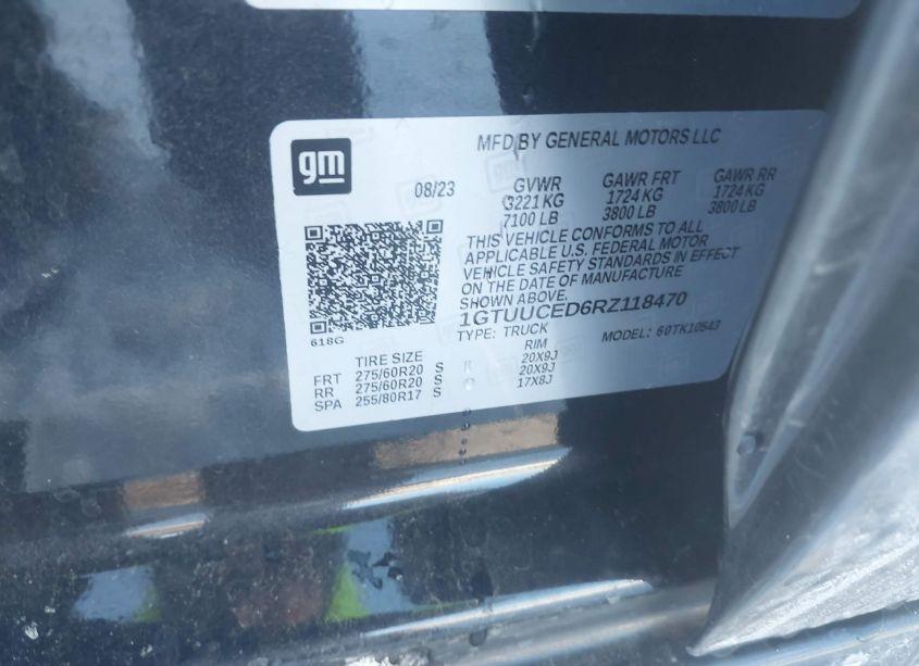 Photo 9 of 2024 Gmc Sierra 1500 4WD SHORT BOX ELEVATION WITH 3SB (VIN 1GTUUCED6RZ118470)