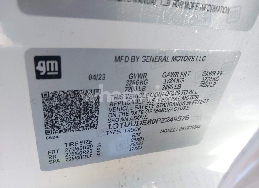 Photo 9 of 2023 Gmc Sierra 1500 4WD SHORT BOX SLT (VIN 1GTUUDE80PZ249576)