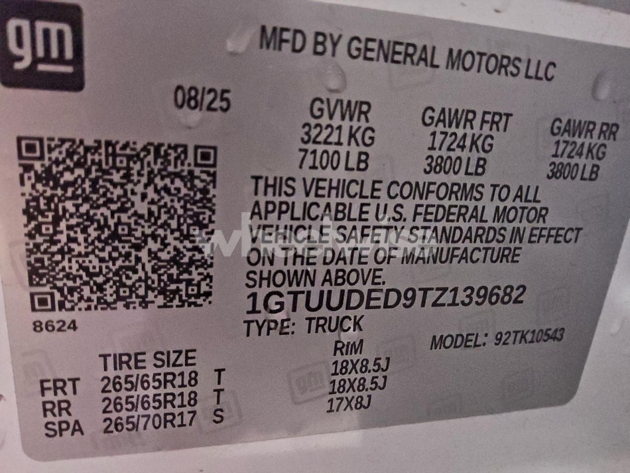 Photo 12 of 2026 GMC SIERRA K1500 SLT (VIN 1GTUUDED9TZ139682)