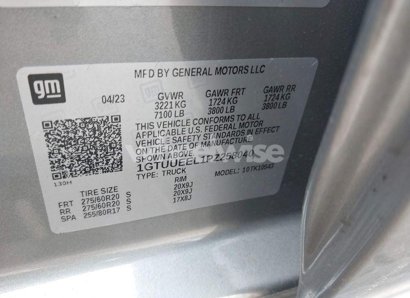 Photo 9 of 2023 Gmc Sierra 1500 4WD SHORT BOX AT4 (VIN 1GTUUEEL1PZ258040)