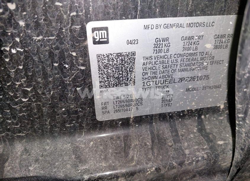 Photo 9 of 2023 Gmc Sierra 1500 4WD SHORT BOX AT4 (VIN 1GTUUEEL2PZ261075)