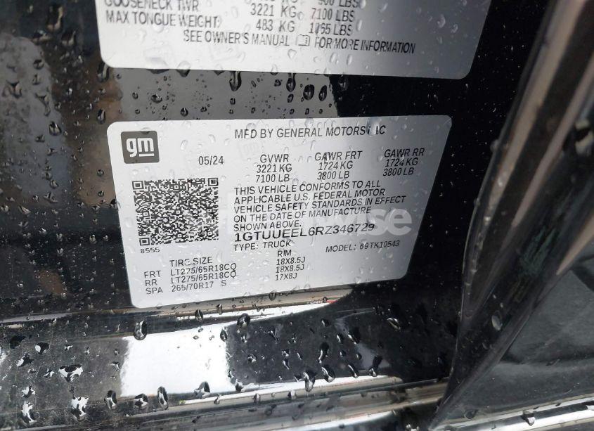 Photo 9 of 2024 Gmc Sierra 1500 4WD SHORT BOX AT4 (VIN 1GTUUEEL6RZ346729)