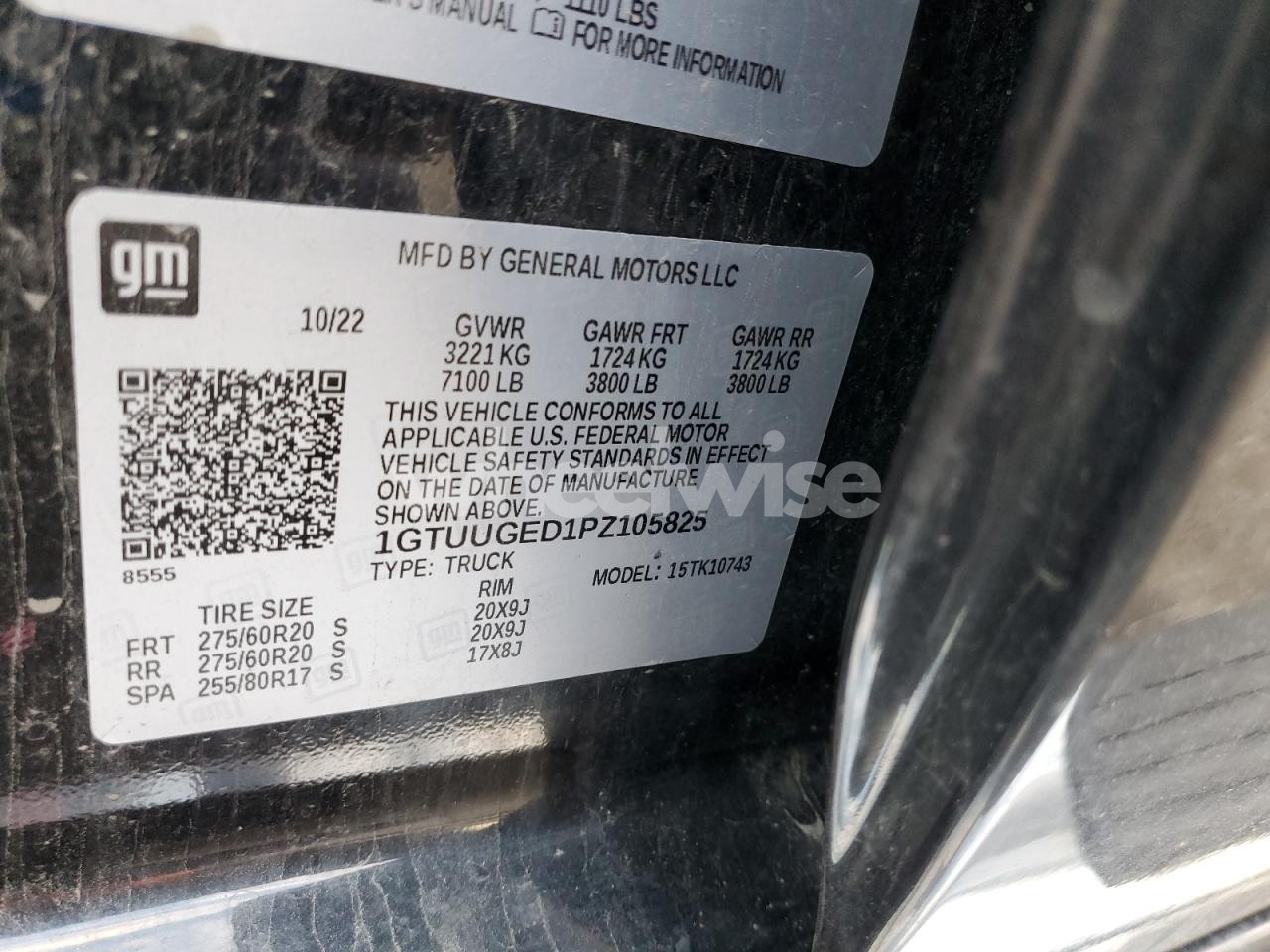 Photo 12 of 2023 GMC SIERRA K1500 DENALI (VIN 1GTUUGED1PZ105825)