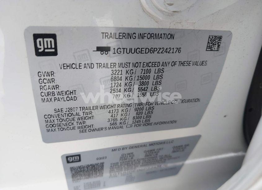 Photo 9 of 2023 Gmc Sierra 1500 4WD SHORT BOX DENALI (VIN 1GTUUGED6PZ242176)