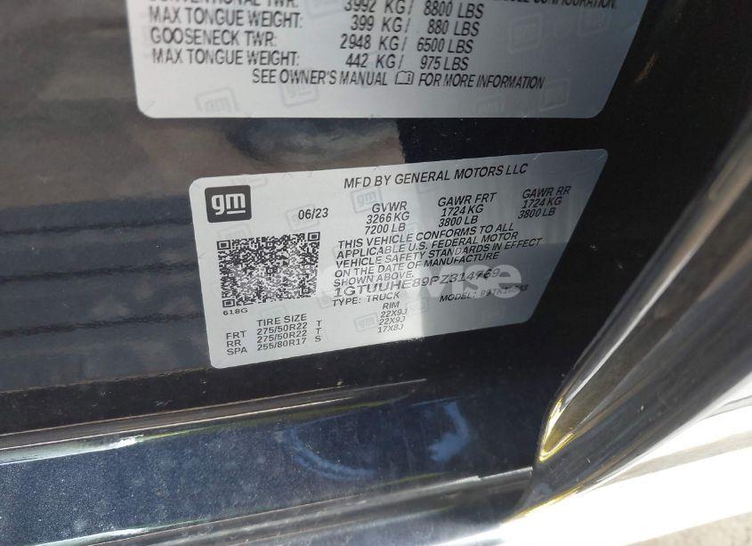Photo 9 of 2023 Gmc Sierra 1500 (VIN 1GTUUHE89PZ314769)