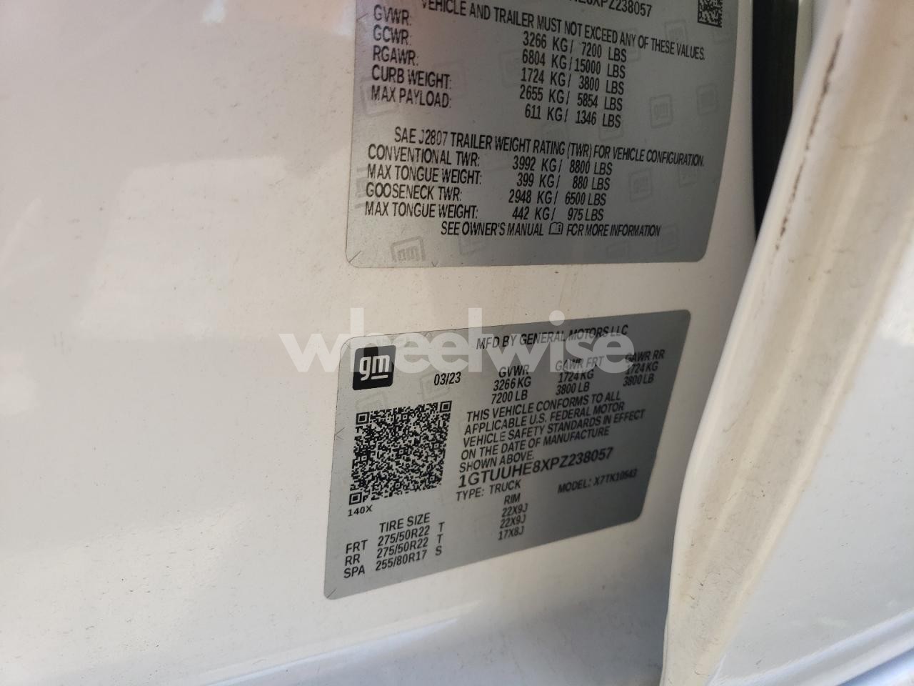 Photo 12 of 2023 GMC SIERRA K1500 DENALI ULTIMATE (VIN 1GTUUHE8XPZ238057)