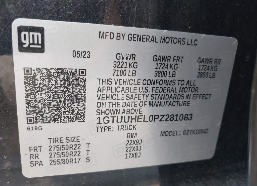 Photo 9 of 2023 Gmc Sierra 1500 4WD SHORT BOX DENALI ULTIMATE (VIN 1GTUUHEL0PZ281083)