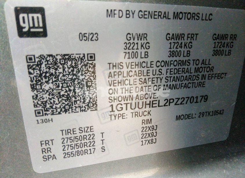 Photo 9 of 2023 Gmc Sierra 1500 4WD SHORT BOX DENALI ULTIMATE (VIN 1GTUUHEL2PZ270179)